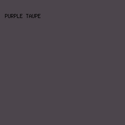 4C454C - Purple Taupe color image preview