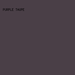 4a3f47 - Purple Taupe color image preview