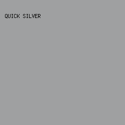9FA0A1 - Quick Silver color image preview