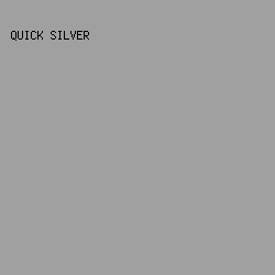 a0a0a0 - Quick Silver color image preview
