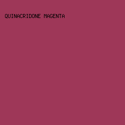 9e3758 - Quinacridone Magenta color image preview