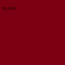 7B0011 - Red Devil color image preview