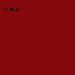 85080c - Red Devil color image preview