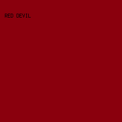 8A000D - Red Devil color image preview