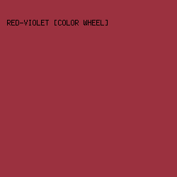 9B313F - Red-Violet [Color Wheel] color image preview