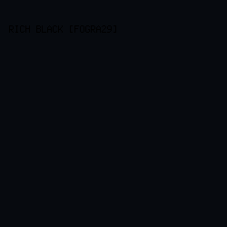 070a0f - Rich Black [FOGRA29] color image preview
