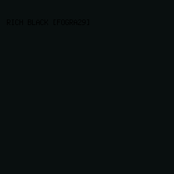 090f0f - Rich Black [FOGRA29] color image preview