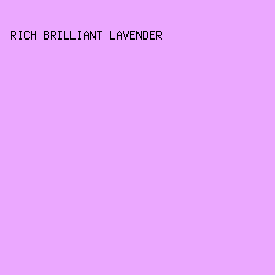 EBA8FF - Rich Brilliant Lavender color image preview