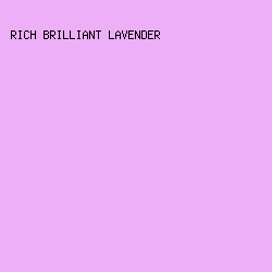 EDAFF8 - Rich Brilliant Lavender color image preview
