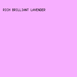 f7afff - Rich Brilliant Lavender color image preview
