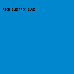 0087ce - Rich Electric Blue color image preview