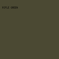 4b4933 - Rifle Green color image preview