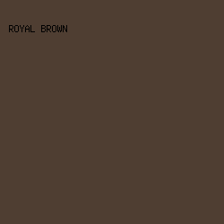 4F3E32 - Royal Brown color image preview