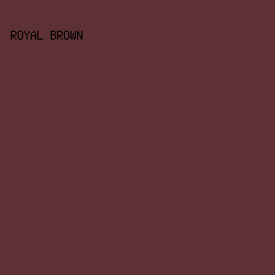 5e3134 - Royal Brown color image preview