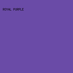 6A4BA7 - Royal Purple color image preview