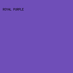 6F4EB8 - Royal Purple color image preview