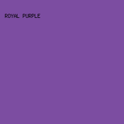 7C4DA1 - Royal Purple color image preview