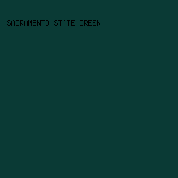 0A3A35 - Sacramento State Green color image preview