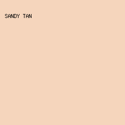 F5D5BC - Sandy Tan color image preview