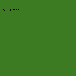 3D7B22 - Sap Green color image preview