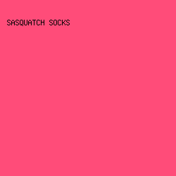 FF4C79 - Sasquatch Socks color image preview