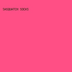 FF4F84 - Sasquatch Socks color image preview