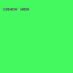 44F85F - Screamin' Green color image preview