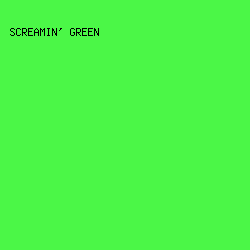 4BF747 - Screamin' Green color image preview