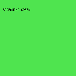 4fe44f - Screamin' Green color image preview