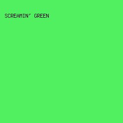 50f061 - Screamin' Green color image preview