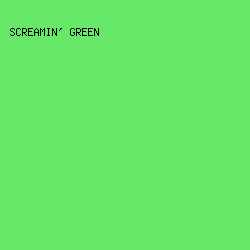 68e868 - Screamin' Green color image preview