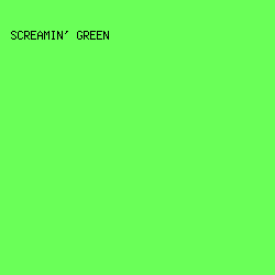 6AFF58 - Screamin' Green color image preview