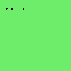 6EED6A - Screamin' Green color image preview