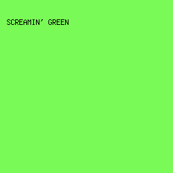 79FA56 - Screamin' Green color image preview