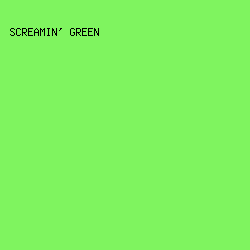 7FF45F - Screamin' Green color image preview
