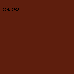 5e1e0d - Seal Brown color image preview