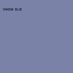 7A82A8 - Shadow Blue color image preview