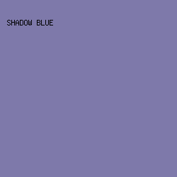 7e79aa - Shadow Blue color image preview