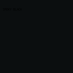 0b0e0f - Smoky Black color image preview