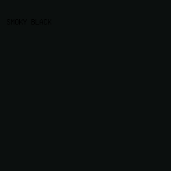 0b0f0e - Smoky Black color image preview