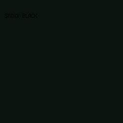 0b140c - Smoky Black color image preview