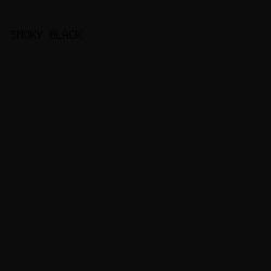 0c0c0c - Smoky Black color image preview
