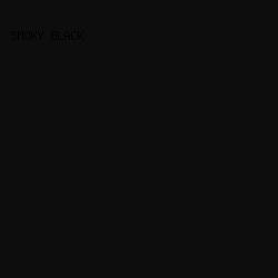 0d0d0d - Smoky Black color image preview