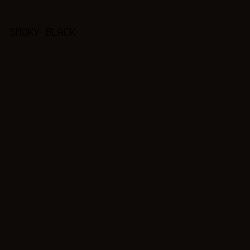 0e0a07 - Smoky Black color image preview