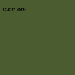 4A5C30 - Soldier Green color image preview