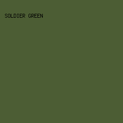 4c5d34 - Soldier Green color image preview