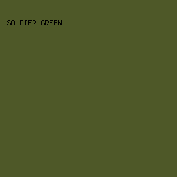 4e5828 - Soldier Green color image preview