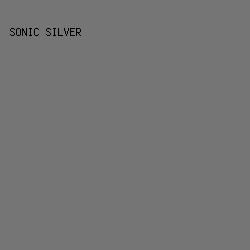 757575 - Sonic Silver color image preview