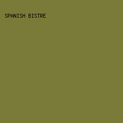 7A7A39 - Spanish Bistre color image preview