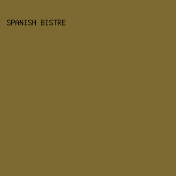 7c6a32 - Spanish Bistre color image preview
